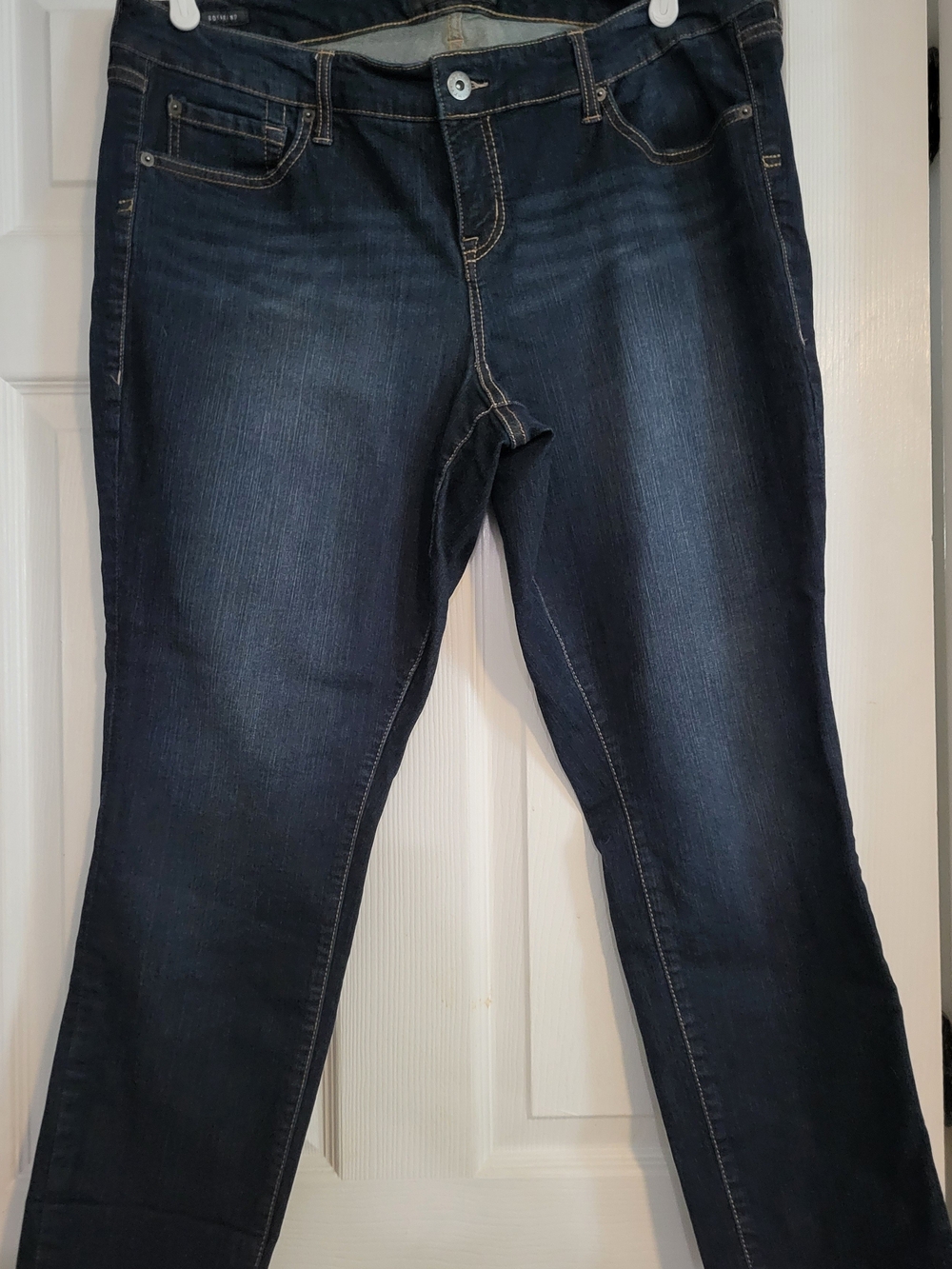 Torrid Dark Wash Women’s Jeans - Classic Stretch Denim With Fringed Hem